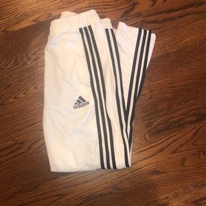 Adidas white joggers NEW